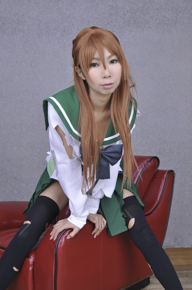 [Cosplay] 2013.04.09  Big boobs Saya Takagi 性感制服诱惑